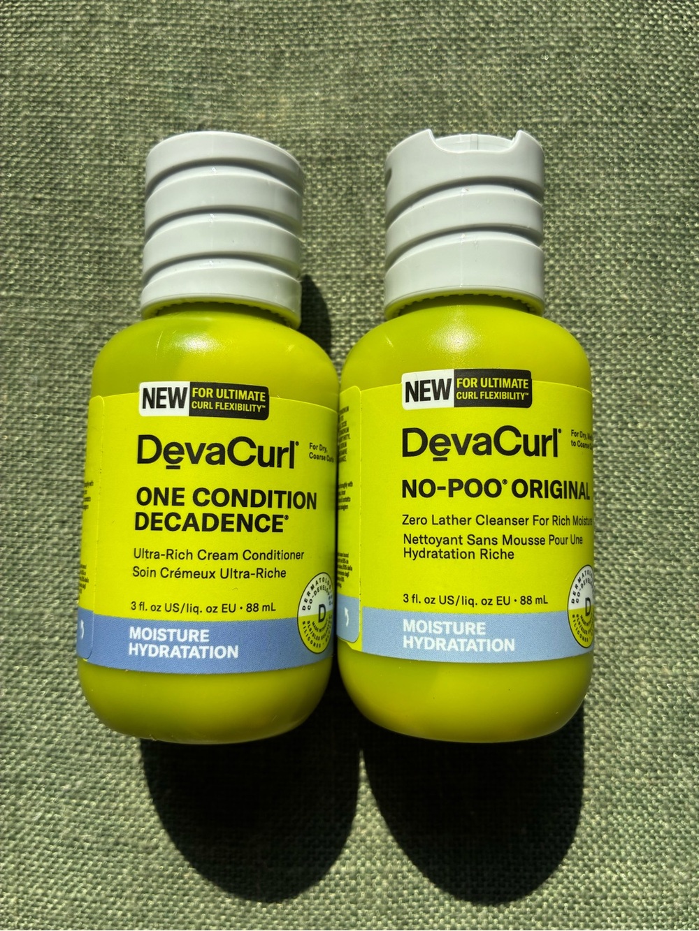 DevaCurl No-Poo Original + One Condition Decadence – 3 oz Each